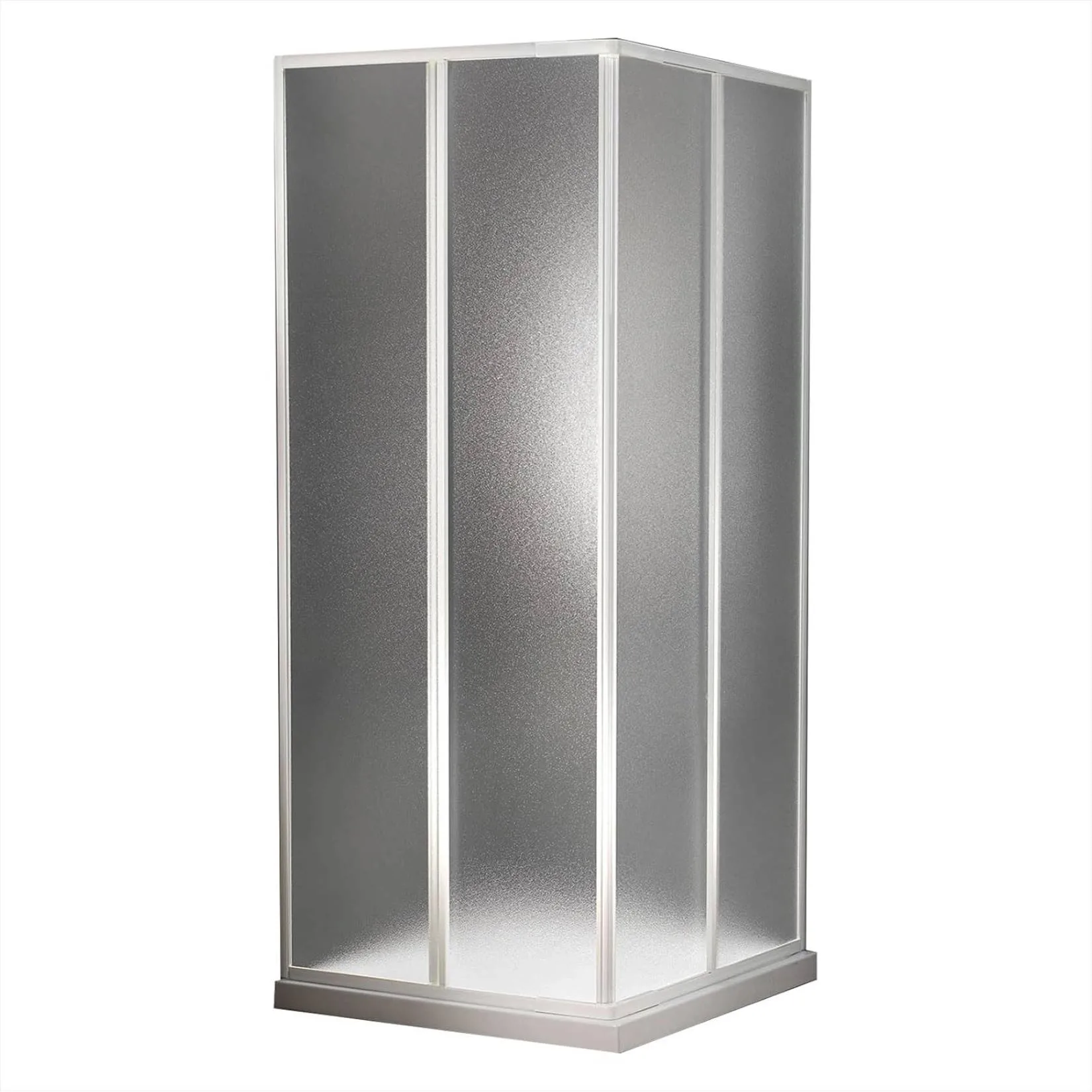 Garofalo Box Doccia Angolare 80x80 cm – Cabina Acrilico con Porte Scorrevoli e Profili in Alluminio Regolabile –  Altezza: 183 cm - immagine 3