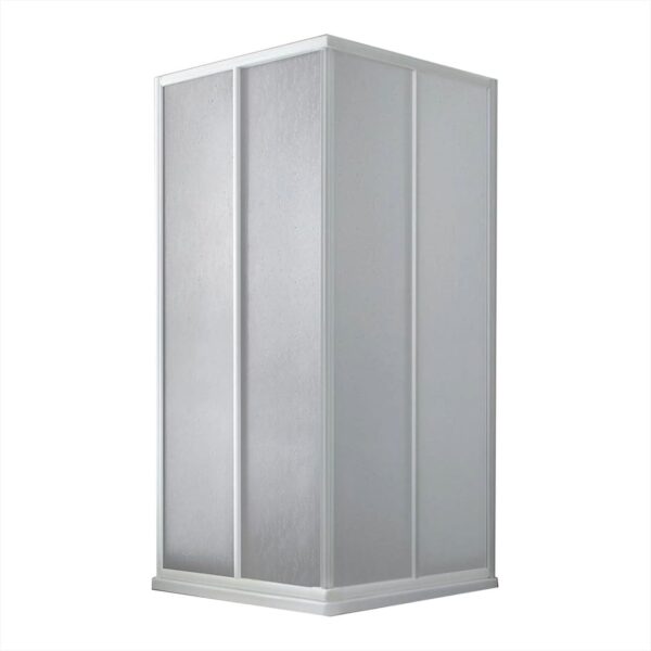 Garofalo Box Doccia Angolare 80x80 cm – Cabina Acrilico con Porte Scorrevoli e Profili in Alluminio Regolabile –  Altezza: 183 cm - immagine 1