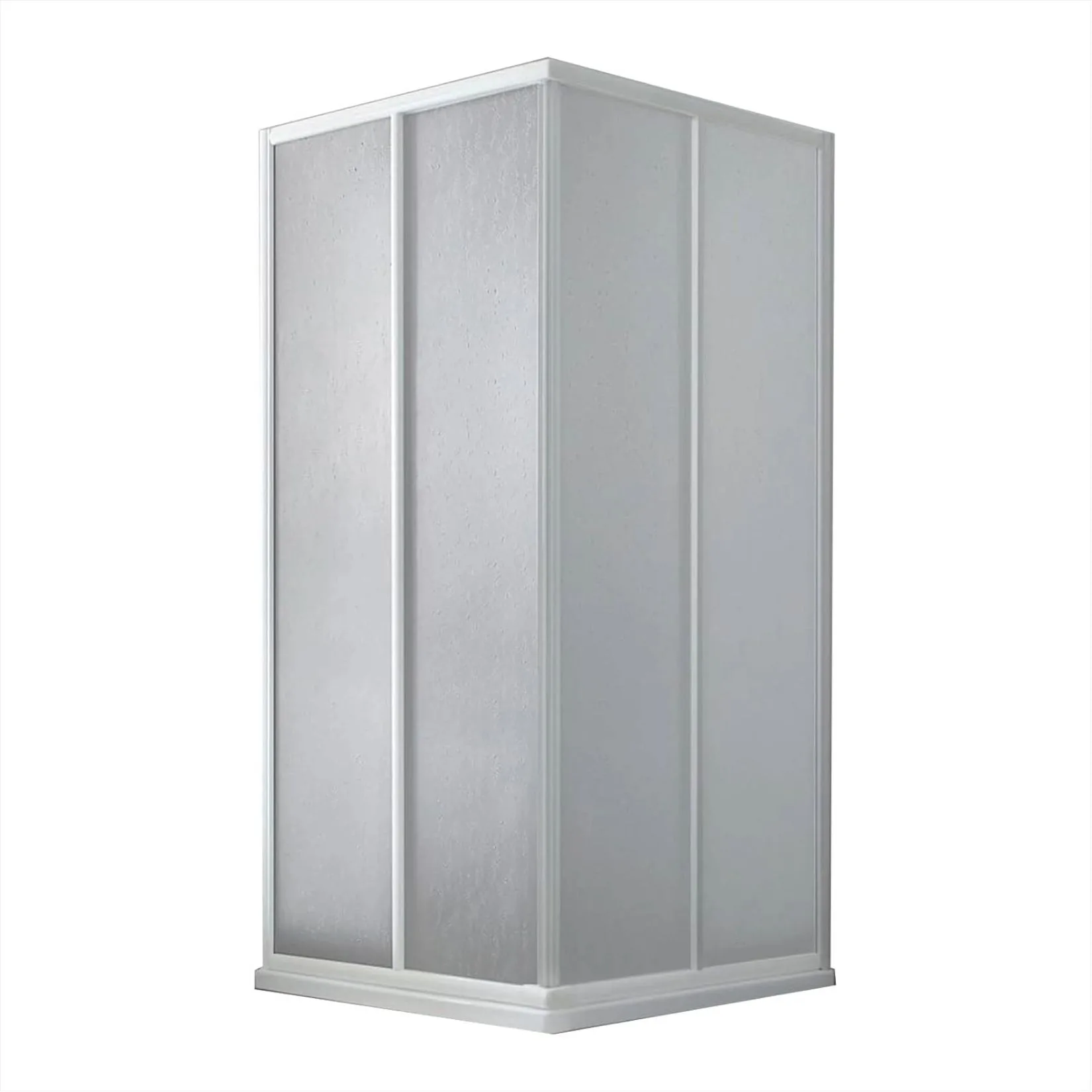 Box doccia angolare Garofalo 80×80×183 cm con porte scorrevoli e profili in alluminio