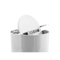 MSV – Pattumiera Bagno Kamaka 6L – Cestino Rotondo con Coperchio Basculante Rimovibile in PP Bianco, Design Moderno - immagine 5