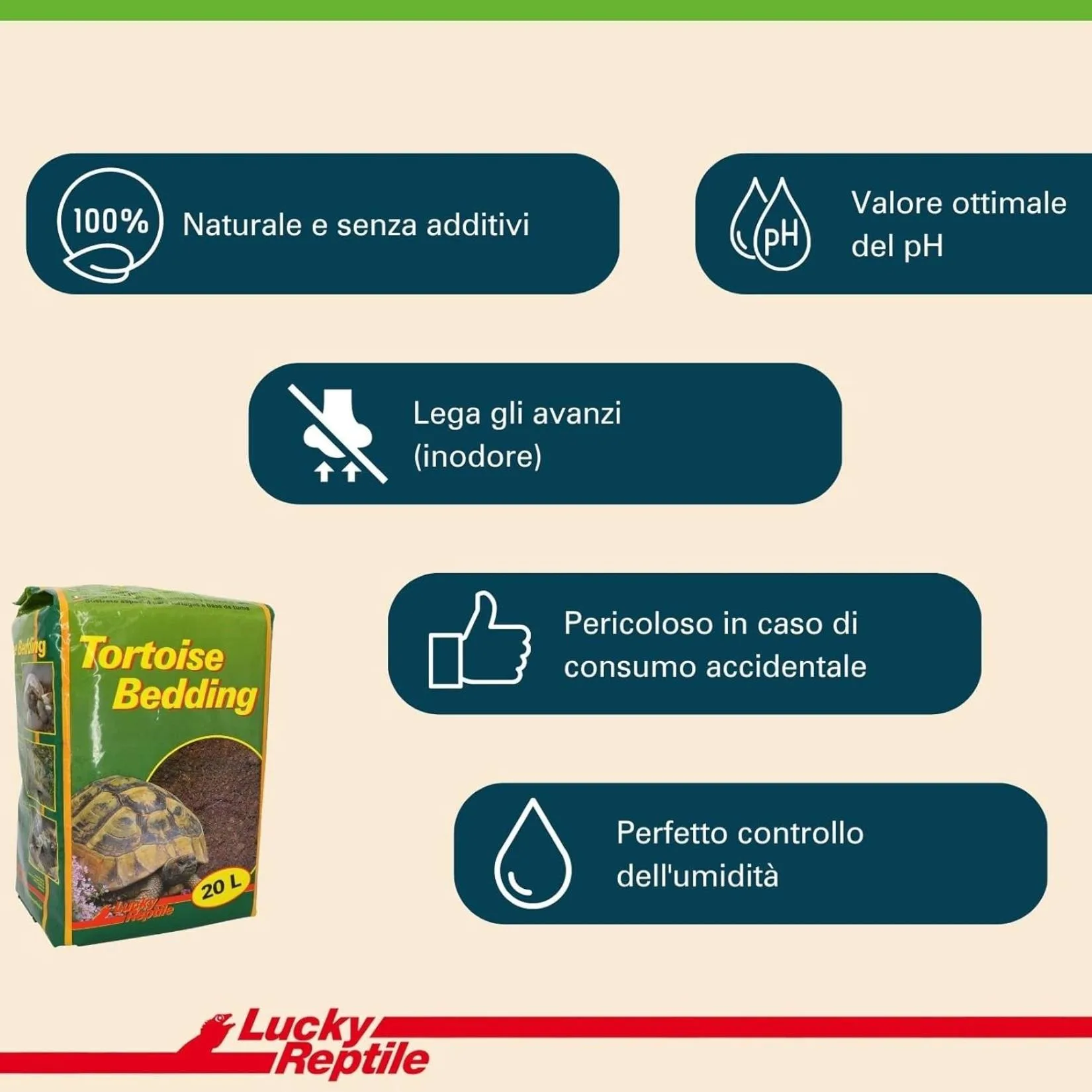 Lucky Reptile Substrato Tartarughe Terra 20L – Terriccio Naturale Marrone per Habitat e Terrari - immagine 2