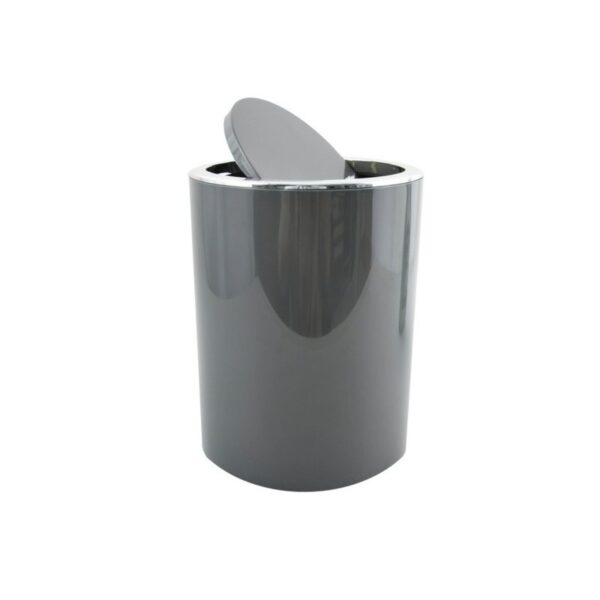 MSV – Pattumiera Bagno Aspen 6L – Cestino Pedale o Coperchio Basculante in Design Moderno Grigio - immagine 2