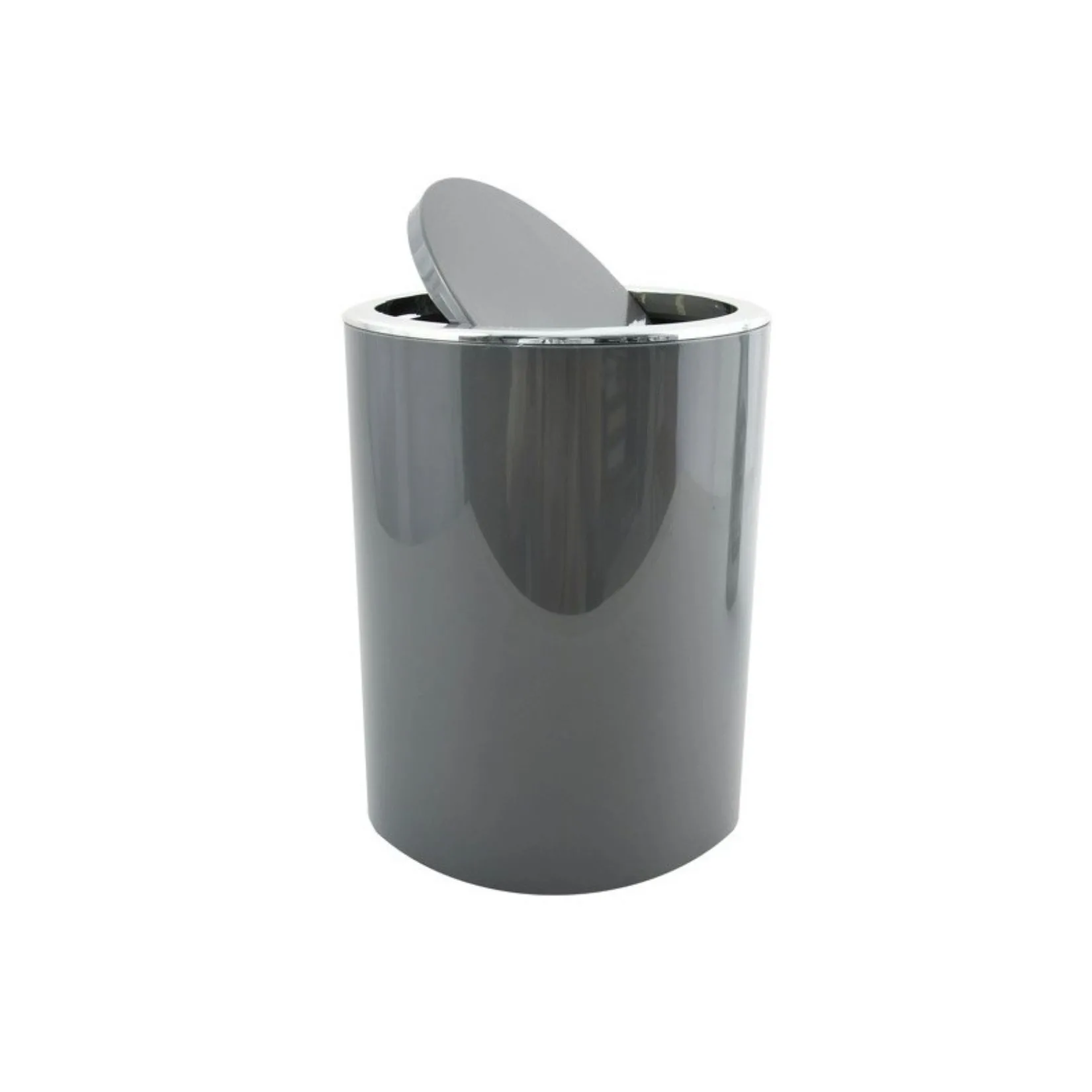 MSV – Pattumiera Bagno Aspen 6L – Cestino Pedale o Coperchio Basculante in Design Moderno Grigio - immagine 2