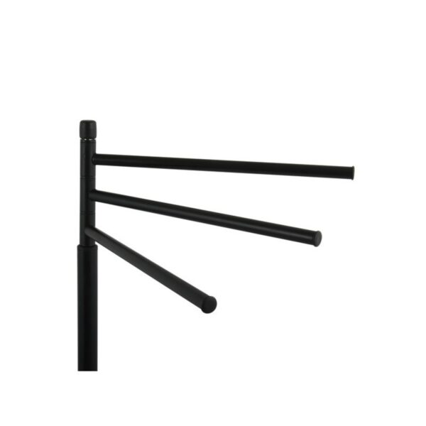 Msv –  Porta Asciugamani 3 Rami Ella – Acciaio Nero Opaco Design Moderno Bagno - immagine 2