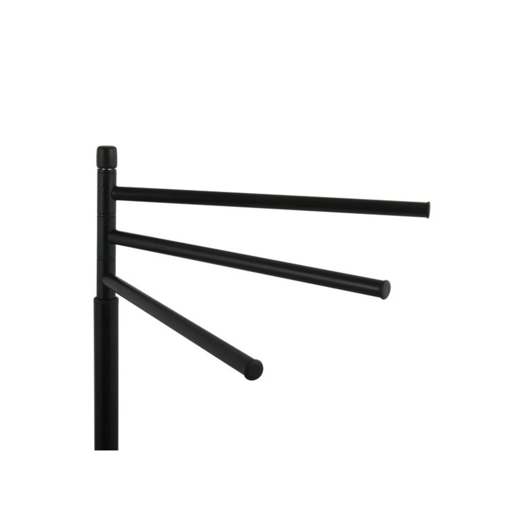 Msv –  Porta Asciugamani 3 Rami Ella – Acciaio Nero Opaco Design Moderno Bagno - immagine 2