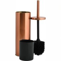 MSV Scopino WC con Supporto Hans – Porta Scopino Bagno in Acciaio Inox Effetto Rame, Elegante e Resistente - immagine 2