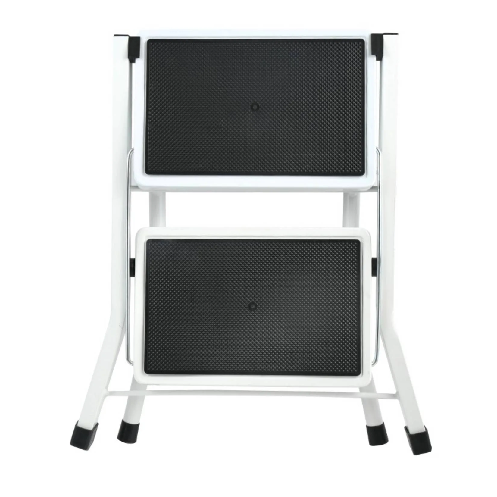Sgabello 2 Gradini Pieghevole Nero in Acciaio MSV, Portata 150 kg - immagine 3