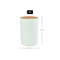 Msv –  Pattumiera Bagno 6L Bianca – Cestino Rotondo Compatto con Coperchio Basculante, Design Moderno 18x26 cm - immagine 3
