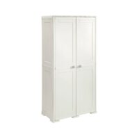 Mobile portascope Tontarelli Simplex 79×43×164 cm colore panna con ripiano e vano portascope