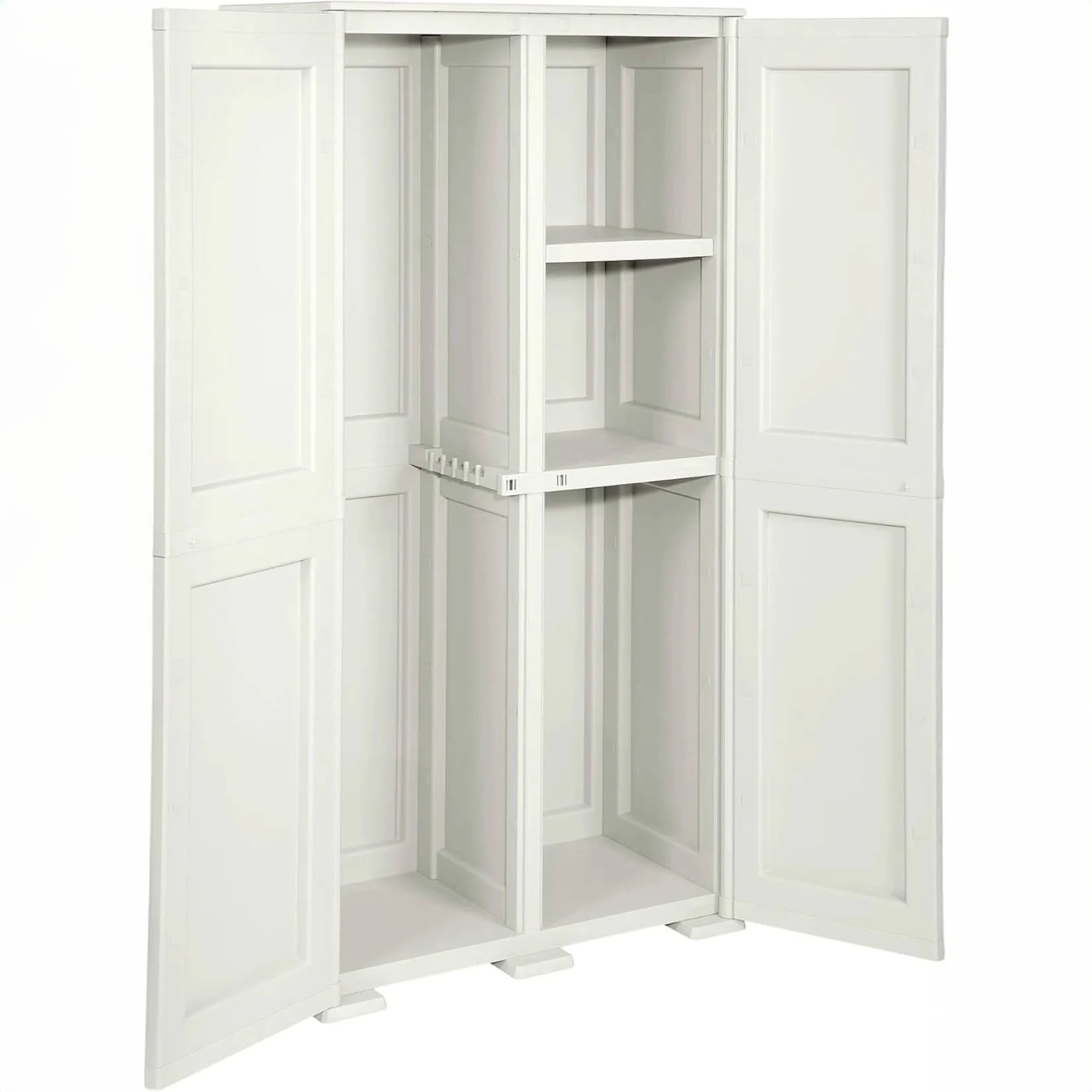 Tontarelli Portascope Simplex con Ripiano, Mobile Salvaspazio Panna 79×43×164 cm - immagine 3