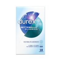 Durex Settebello Classico 18 preservativi in lattice extra lubrificati