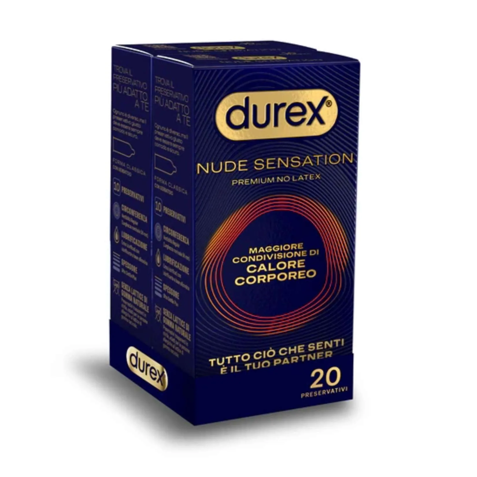Durex Nude Sensation 20 preservativi senza lattice ultra sottili Durex Nude Sensation 20 preservativi senza lattice ultra sottili