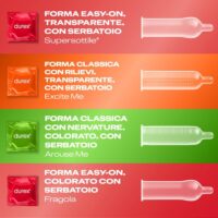Durex Mix Sorpresa – Preservativi Assortiti Sottili con Rilievi e Nervature, Lubrificati Easy-On con Serbatoio, Piacere Extra, Confezione da 30 Profilattici - immagine 4