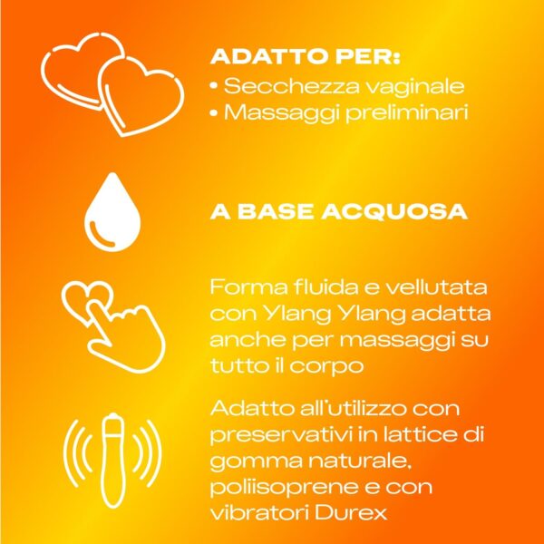 Durex Massage 2 in 1 – Gel Lubrificante Intimo a Base Acqua & Gel per Massaggi con Ylang Ylang, 200 ml - immagine 2