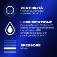 Durex Lunga Durata – Preservativi Ritardanti con Lubrificante a Base di Benzocaina, Easy-On con Serbatoio, Regular Fit – Confezione da 10 Profilattici - immagine 2