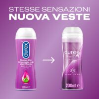 Durex Massage 2 in 1 Aloe Vera – Gel Lubrificante Sessuale Intimo a Base d’Acqua, per Rapporti e Massaggi, Formato Convenienza 200 ml - immagine 2