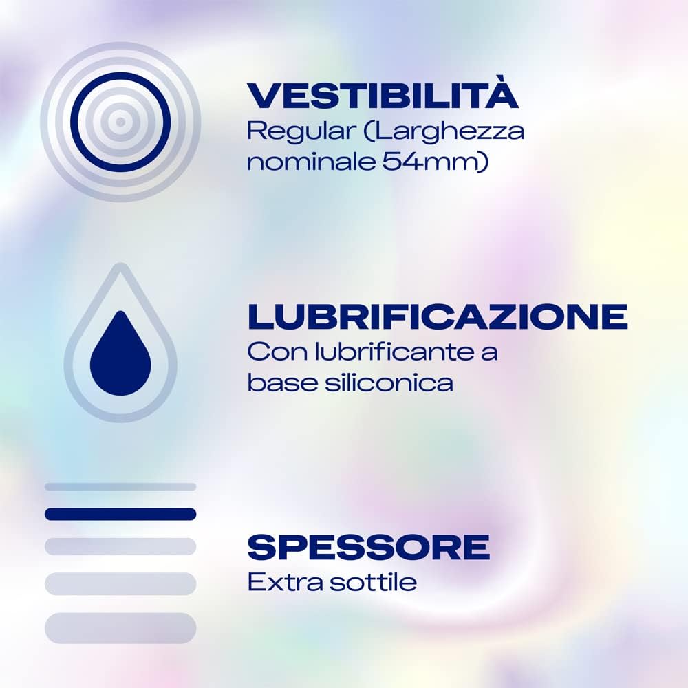 20162.jpg Durex Invisible – Preservativi Ultra Sottili per Massima Sensibilità, Easy-On con Serbatoio, Trasparenti e Lubrificati, Regular 54 mm, Confezione da 30 Profilattici. - immagine 2