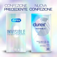 Durex Invisible – Preservativi Ultra Sottili per Massima Sensibilità, Easy-On con Serbatoio, Trasparenti e Lubrificati, Regular 54 mm, Confezione da 30 Profilattici. - immagine 3