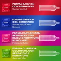 Durex Surprise Me – Kit Preservativi Assortiti Sottili con Rilievi e Nervature, Easy-On Lubrificati con Serbatoio, Confezione da 40 Profilattici - immagine 2