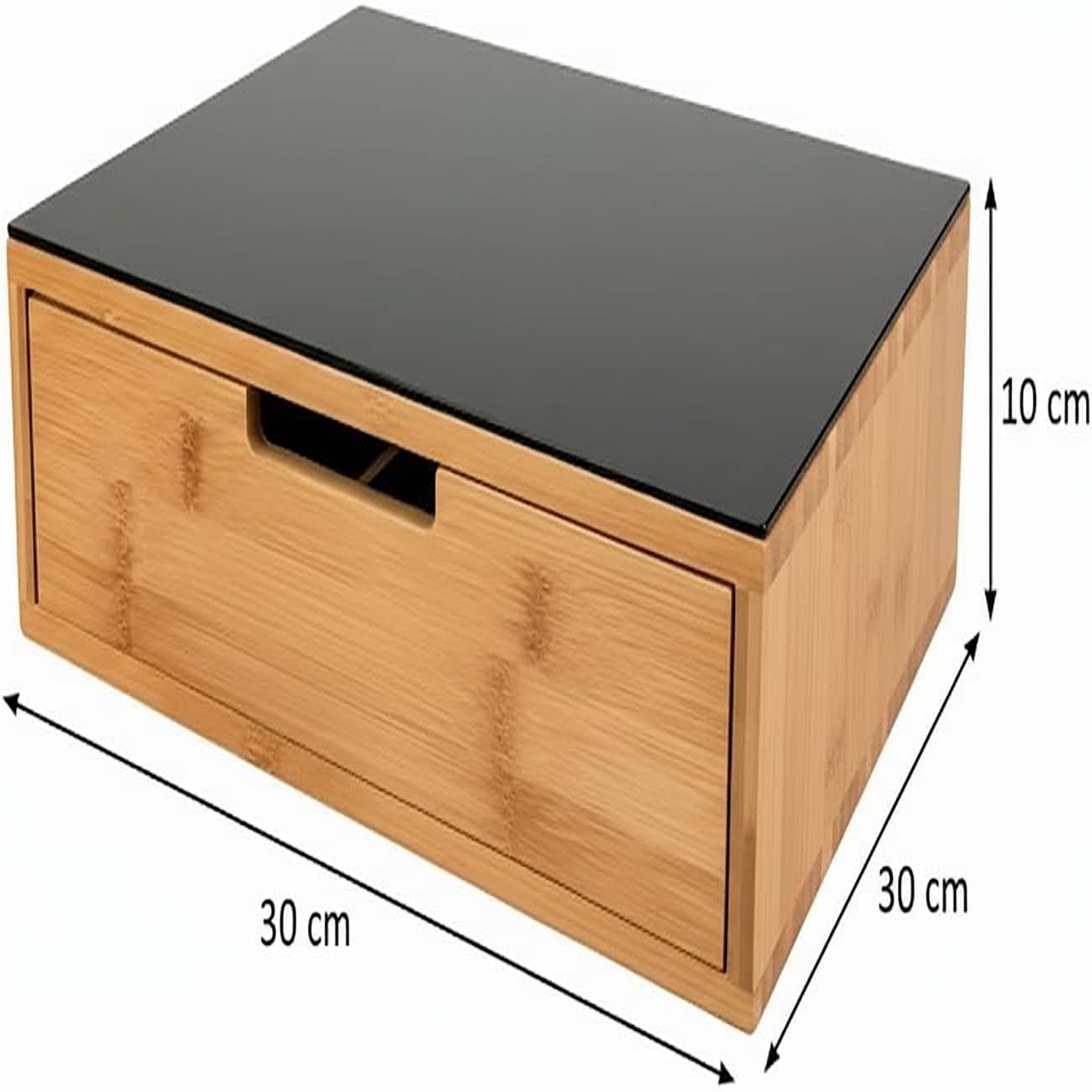 20180.jpg Casa Milano – Cassetto Porta Cialde in Bamboo e Vetro 31×30×10 cm, Organizer Capsule Caffè per Cucina - immagine 4