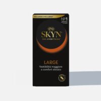 SKYN® Large – Preservativi Senza Lattice in Poliisoprene (SKYNFEEL®), 56 mm Large, Più Lunghi & Larghi, Lisci e Lubrificati con Serbatoio, Comfort Naturale. Confezione da 48 Preservativi.