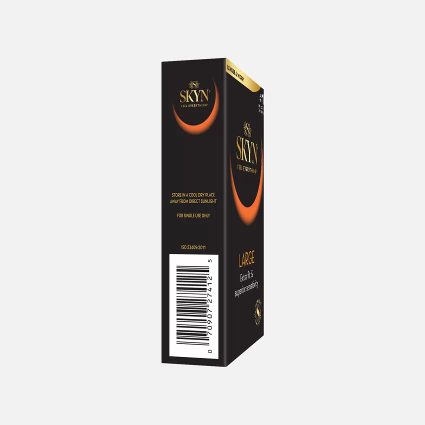 20235.jpg SKYN® Large – Preservativi Senza Lattice in Poliisoprene (SKYNFEEL®), 56 mm Large, Più Lunghi & Larghi, Lisci e Lubrificati con Serbatoio, Comfort Naturale. Confezione da 48 Preservativi. - immagine 2