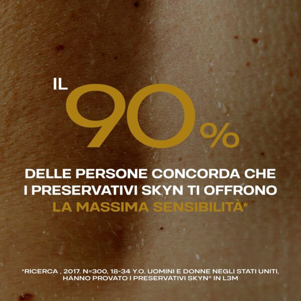 SKYN® Selection – Preservativi Senza Lattice in Poliisoprene (SKYNFEEL®), Assortiti Original/Extra-Lube/Intense Feel, 53 mm Regular, Lisci & Stimolanti con Serbatoio – Confezione da 35 preservativi - immagine 5