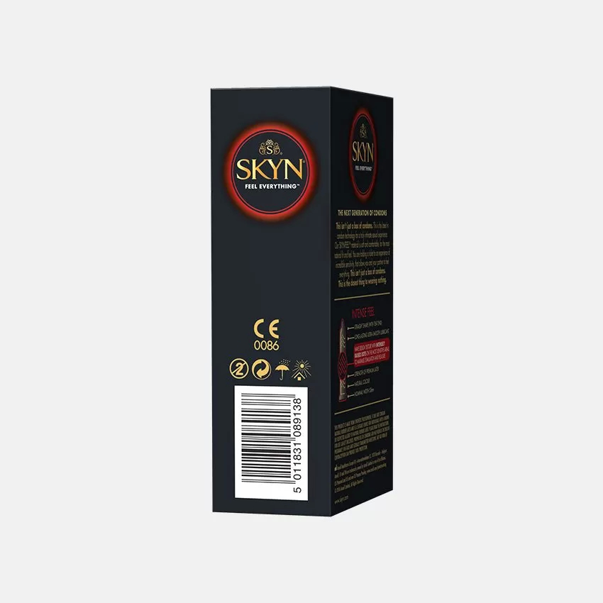 20257.jpg SKYN® Intense Feel – Preservativi Senza Lattice in Poliisoprene (SKYNFEEL®), Stimolanti con Puntinatura in Rilievo e Trama Ondulata, 53 mm Regular, Lubrificati con Serbatoio, 50 Preservativi. - immagine 2