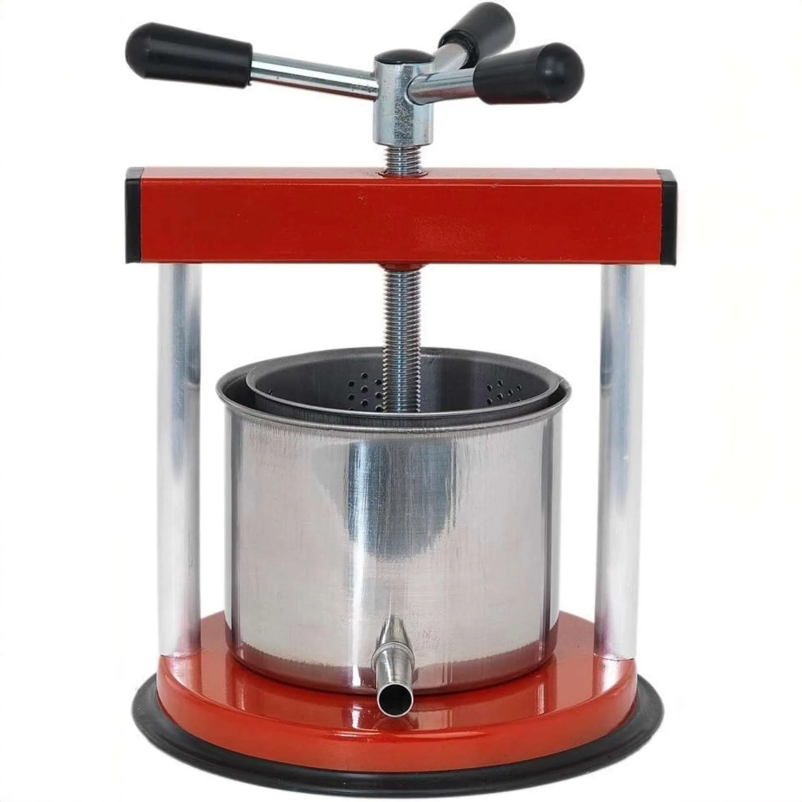 Torchietto Palumbo Tommy 1,5 litri rosso, pressa manuale per conserve, frutta e formaggi, struttura in acciaio verniciato resistente, utensile da cucina. Torchietto Palumbo Tommy 1,5 litri rosso, pressa manuale per conserve, frutta e formaggi, struttura in acciaio verniciato resistente, utensile da cucina.