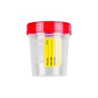 Contenitori per Urine, Set da 4 Vasetti Sterili da 120 ml, con Chiusura a Vite, Etichetta Compilabile, Monouso per Analisi di Laboratorio - immagine 2