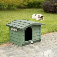 Bama – Bungalow Cuccia per Cani da Esterno Verde 89x75x62 cm – Robusta, Ventilata e Facile da Pulire - immagine 3
