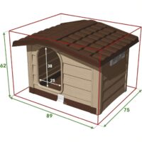 Bama – Bungalow Cuccia per Cani da Esterno Verde 89x75x62 cm – Robusta, Ventilata e Facile da Pulire - immagine 4