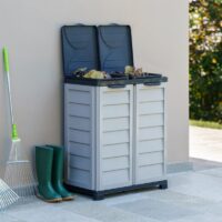 Bama – Pattumiera Riponi: 2 sacchi da 100L – Grigia – Resina riciclabile, facile da pulire. - immagine 2