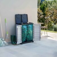 Bama – Pattumiera Riponi: 2 sacchi da 100L – Grigia – Resina riciclabile, facile da pulire. - immagine 3