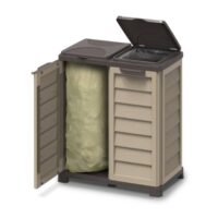 Bama – Pattumiera Riponi: 2 sacchi da 100L – Beige – Resina riciclabile, facile da pulire. - immagine 2