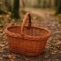 Garden Friend – Cesto Funghi in Vimini Spaccato 39x29x30 cm – Marrone - immagine 2