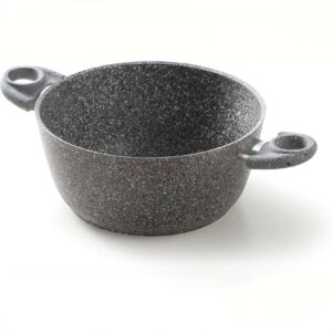 Casseruola Accademia Mugnano Cuore di Pietra 20 cm antiaderente antigraffio con 2 manici effetto pietra.