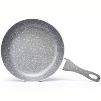 Zanetti Pietra Rara – Set 2 Padelle Antiaderenti 24/28 cm, Manico Soft Touch, Grigio – Made in Italy - immagine 2