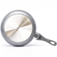 Zanetti Pietra Rara – Set 2 Padelle Antiaderenti 24/28 cm, Manico Soft Touch, Grigio – Made in Italy - immagine 3