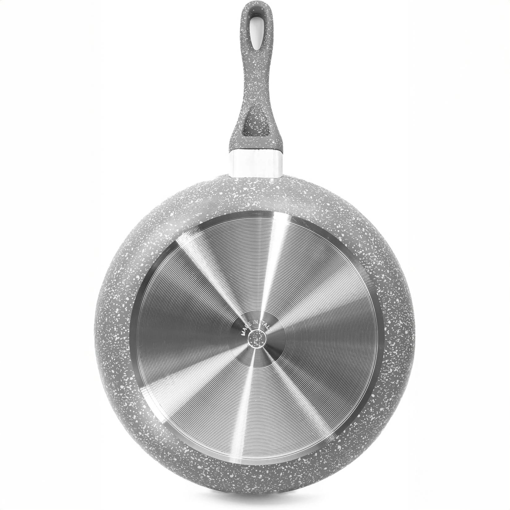 20441.jpg Zanetti Pietra Rara – Padella Antiaderente 30 cm in Alluminio, Manico Soft Touch, Alta Resistenza, Grigio – Made in Italy - immagine 3