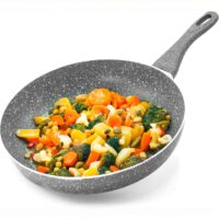 Zanetti Pietra Rara – Padella Antiaderente 20 cm in Alluminio, Manico Soft Touch, Grigio, Made in Italy - immagine 2