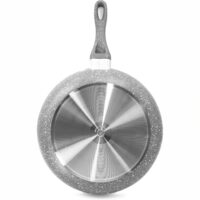 Zanetti Pietra Rara – Padella Antiaderente 20 cm in Alluminio, Manico Soft Touch, Grigio, Made in Italy - immagine 3