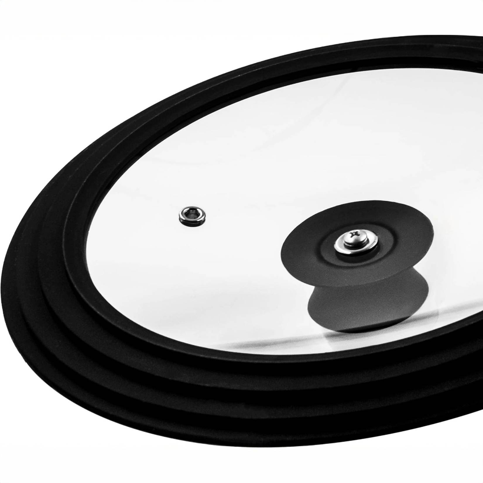 20461.jpg Zanetti – Coperchio Universale in Vetro con Bordo in Silicone 22/24/26 cm – Resistente al Calore - immagine 5