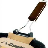 Zanetti – Bistecchiera 24×24 cm in Alluminio Pressofuso – Piastra Grill per Induzione con Manico Pieghevole - immagine 4