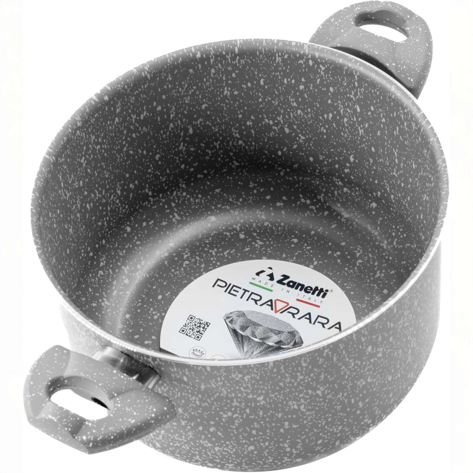 20501.jpg Zanetti Pietra Rara – Pentola Antiaderente 22 cm con Manici - immagine 5