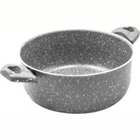 Zanetti – Pietra Rara – Casseruola Antiaderente 24 cm in Alluminio Effetto Pietra, Maniglie Soft Touch, Made in Italy - immagine 2