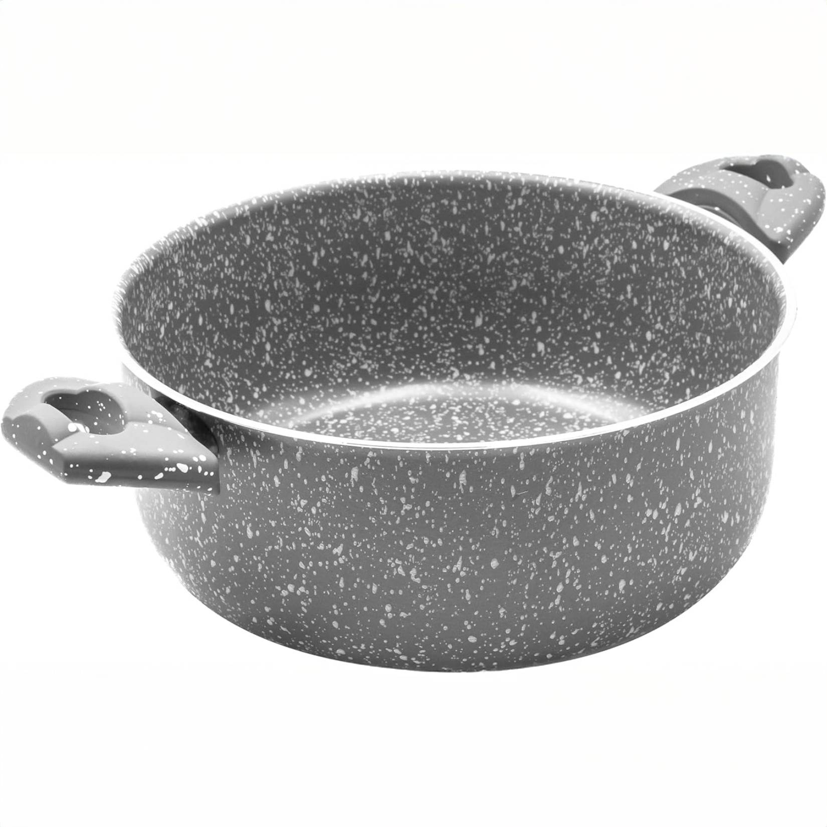 20506.jpg Zanetti – Pietra Rara – Casseruola Antiaderente 24 cm in Alluminio Effetto Pietra, Maniglie Soft Touch, Made in Italy - immagine 2