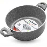 Zanetti – Pietra Rara – Casseruola Antiaderente 24 cm in Alluminio Effetto Pietra, Maniglie Soft Touch, Made in Italy - immagine 5