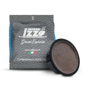 Capsule Caffè Izzo Grand Espresso compatibili A Modo Mio 7,2 g, miscela intensa e cremosa dal gusto deciso e persistente.