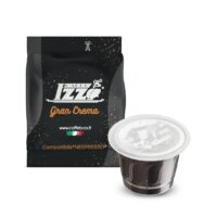 Capsule Caffè Izzo Gran Crema compatibili Nespresso®, miscela intensa da 5,2 g con crema ricca e gusto pieno.